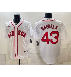 Men Boston Red Sox 43 Ceddanne Rafaela White Cool Base Stitched Baseball Jersey Men Boston Red Sox 43 Ceddanne Rafaela White Cool Base Stitched Baseball Jersey
