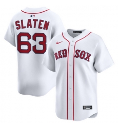 Men Boston Red Sox Nike Home Limited Jersey White Slaten Justin 63 Men Boston Red Sox Nike Home Limited Jersey White Slaten Justin 63