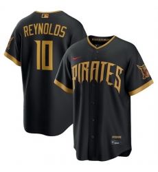 Men Pittsburgh Pirates 10 Bryan Reynolds Black 2026 City Connect Stadium Stitched Baseball Jersey Men Pittsburgh Pirates 10 Bryan Reynolds Black 2026 City Connect Stadium Stitched Baseball Jersey