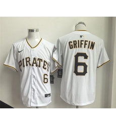 Men Pittsburgh Pirates 6 Konnor Griffin White 2026 Limited Stitched Baseball Jersey Men Pittsburgh Pirates 6 Konnor Griffin White 2026 Limited Stitched Baseball Jersey