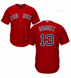 Mens Majestic Boston Red Sox 13 Hanley Ramirez Replica Red Alternate Home Cool Base MLB Jersey