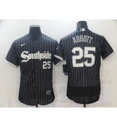 Chicago White Sox 25 Jeff Abbott Black 2021 City Connect Flexbase Jersey