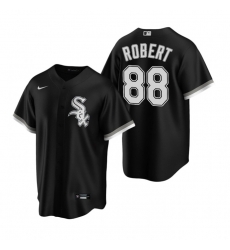 Men Chicago White Sox 88 Luis Robert Black 2020 Nike Cool Base Jersey