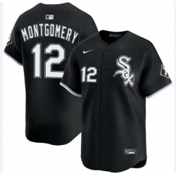 Men Chicago White Sox Colson Montgomery #12 Black Limited Stitched Baseball Jersey