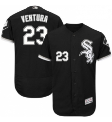 Mens Majestic Chicago White Sox 23 Robin Ventura Black Flexbase Authentic Collection MLB Jersey