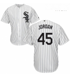 Mens Majestic Chicago White Sox 45 Michael Jordan Replica White Home Cool Base MLB Jersey