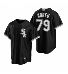 Mens Nike Chicago White Sox 79 Jose Abreu Black Alternate Stitched Baseball Jerse