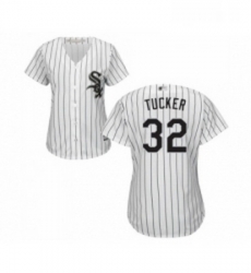 Womens Chicago White Sox 32 Preston Tucker Replica White Home Cool Base Baseball Jersey 