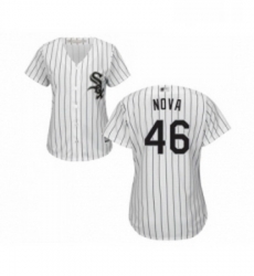 Womens Chicago White Sox 46 Ivan Nova Replica White Home Cool Base Baseball Jersey 