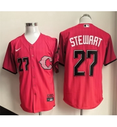Men Cincinnati Reds 27 Sal Stewart Red 2026 City Connect Stadium Stitched Baseball Jersey Men Cincinnati Reds 27 Sal Stewart Red 2026 City Connect Stadium Stitched Baseball Jersey