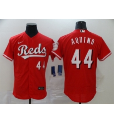 Men Cincinnati Reds 44 Aristides Aquino Red Stitched MLB Flex Base Nike Jersey