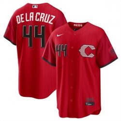 Men Cincinnati Reds  44 Elly De La Cruz Red 2026 City Connect Stadium Stitched Baseball Jersey