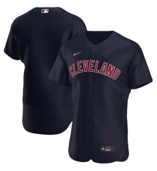 Men Cleveland Indians Men Nike Navy Alternate 2020 Flex Base Logo Team MLB Jersey