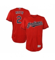 Mens Cleveland Indians 2 Leonys Martin Scarlet Alternate Flex Base Authentic Collection Baseball Jersey