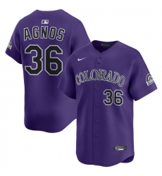 Men Colorado Rockies Nike Purple Alternate Limited Jersey Agnos Zach 36 Men Colorado Rockies Nike Purple Alternate Limited Jersey Agnos Zach 36