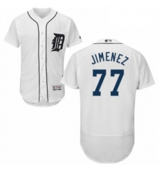 Mens Majestic Detroit Tigers 77 Joe Jimenez White Home Flex Base Authentic Collection MLB Jersey