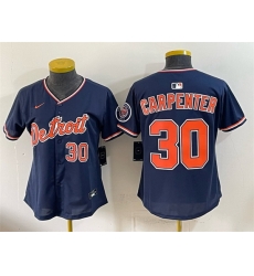 Women Detroit Tigers 30 Kerry Carpenter Navy 2026 Alternate Vapor Premier Limited Stitched Baseball Jersey Women Detroit Tigers 30 Kerry Carpenter Navy 2026 Alternate Vapor Premier Limited Stitched Baseball Jersey