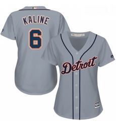 Womens Majestic Detroit Tigers 6 Al Kaline Authentic Grey Road Cool Base MLB Jersey