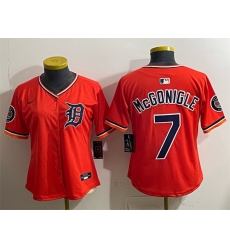 Youth Detroit Tigers 7 Kevin McGonigle Orange 2026 Alternate Vapor Premier Limited Stitched Baseball Jersey Youth Detroit Tigers 7 Kevin McGonigle Orange 2026 Alternate Vapor Premier Limited Stitched Baseball Jersey