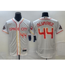 Men's Houston Astros #44 Yordan Alvarez Number White 2023 City Connect Flex Base Stitched Jersey1