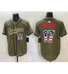 Men Los Angeles Dodgers 17 Shohei Ohtani Olive 2026 Armed Forces Day 250 Fourth of July Stitched Baseball Jersey Men Los Angeles Dodgers 17 Shohei Ohtani Olive 2026 Armed Forces Day 250 Fourth of July Stitched Baseball Jersey
