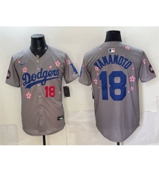 Men Los Angeles Dodgers 18 Yoshinobu Yamamoto Grey 2025 Tokyo Series Limited Stitched Baseball Jersey Men Los Angeles Dodgers 18 Yoshinobu Yamamoto Grey 2025 Tokyo Series Limited Stitched Baseball Jersey