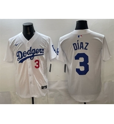 Men Los Angeles Dodgers 3 Edwin D EDaz White 2025 Limited Stitched Baseball Jersey Men Los Angeles Dodgers 3 Edwin D EDaz White 2025 Limited Stitched Baseball Jersey