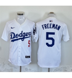 Men Los Angeles Dodgers 5 Freddie Freeman White 2024 Limited Stitched Baseball Jersey