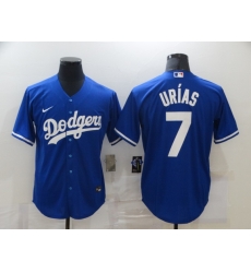 Men Los Angeles Dodgers 7 Julio Urias Royal 2020 Nike Cool Base Jersey