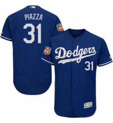 Mens Majestic Los Angeles Dodgers 31 Mike Piazza Royal Blue Flexbase Authentic Collection MLB Jersey