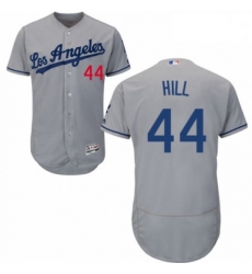 Mens Majestic Los Angeles Dodgers 44 Rich Hill Grey Road Flex Base Authentic Collection MLB Jersey