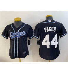 Youth Los Angeles Dodgers 44 Andy Pages Black Stitched Baseball Jersey Youth Los Angeles Dodgers 44 Andy Pages Black Stitched Baseball Jersey