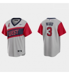 Men Los Angeles Angels 3 Taylor Ward Men Nike Gray 2021 Little League Classic Game MLB Jersey