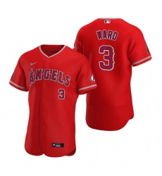 Men Los Angeles Angels 3 Waylor Ward Red Flex Base Stitched Jerse