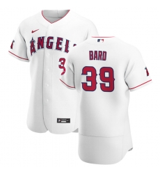 Men Los Angeles Angels 39 Luke Bard Men Nike White Home 2020 Flex Base Player MLB Jersey