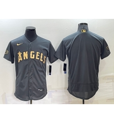 Men Los Angeles Angels Blank 2022 All Star Charcoal Flex Base Stitched Jersey