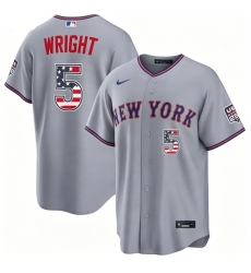 Men New York Mets David Wright #5 Fourth of July 2026 Stitched MLB jerseys