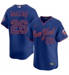 Men New York Mets Nike Nolan McLean #26 Blue Stitched Player Jersey Men New York Mets Nike Nolan McLean #26 Blue Stitched Player Jersey
