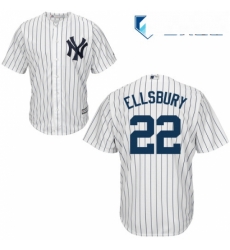 Mens Majestic New York Yankees 22 Jacoby Ellsbury Replica White Home MLB Jersey