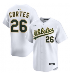 Men Athletics Nike Home Limited Custom Jersey White Cortes Carlos 26