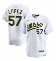 Men Athletics Nike Home Limited Custom Jersey White Lopez Jacob 57 Men Athletics Nike Home Limited Custom Jersey White Lopez Jacob 57