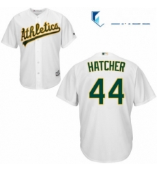 Mens Majestic Oakland Athletics 44 Chris Hatcher Replica White Home Cool Base MLB Jersey 