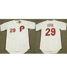 Men Philadelphia Phillies 29 John Kruk White Stitched Jersey Men Philadelphia Phillies 29 John Kruk White Stitched Jersey