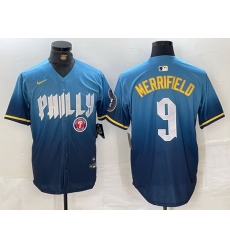 Men Philadelphia Phillies 9 Whit Merrifield Blue 2024 City Connect Limited Stitched Jersey 3