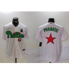 Men Philadelphia Phillies Phanatic White Green Cool Base Stitched Jersey 1