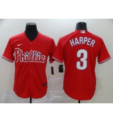 Phillies 3 Bryce Harper Red 2020 Nike Cool Base Jersey