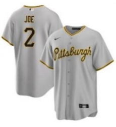 Men Pittsburgh Pirates Connor Joe #2 Nike Gray Stitched MLB Jersey