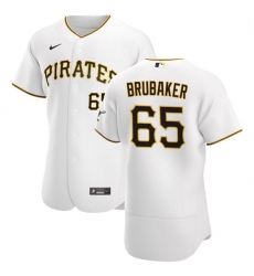 Pittsburgh Pirates 65 JT Brubaker Men Nike White Home 2020 Authentic Player MLB Jersey