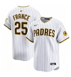 Men San Diego Padres #25 Ty France White 2026 Home Limited Stitched Baseball Jersey Men San Diego Padres #25 Ty France White 2026 Home Limited Stitched Baseball Jersey