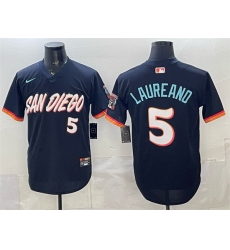 Men San Diego Padres  5 Ramon Laureano Obsidian 2026 City Connect Stadium Stitched Baseball Jersey